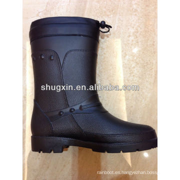 Botas de lluvia para hombres cálidos de moda / bota de pvc de invierno al por mayor